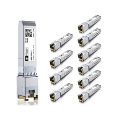 10 Pack 10Gb SFP+ RJ45 Transceiver Support 10G/5G/2.5G/1.25G, 30m, 10Gbase-T ... picture