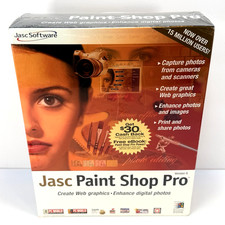 Jasc Paint Shop Pro 6 NEW Sealed Big Box PC Software 1999 Pre Corel Rare picture
