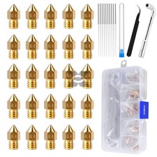 25 PCS Ender 3 V2 Nozzles, 3D Printer Extruder Hardened Steel Nozzle 0.4M picture