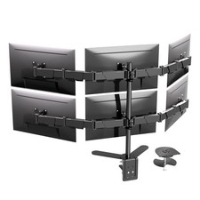 HILLPORT 6 Monitor Mount Desk Arm Heavy-Duty Height Adjustable Monitor Stand, picture