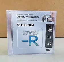 FujiFilm DVD-R Lot of 5 New Sealed 30 Minutes 1.4 GB up to 4X DVD Fuji Film picture