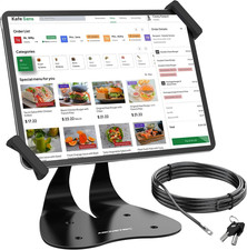 Anti-Theft Ipad Kiosk Stand, 360° Swivel POS Tablet Mount with Security Cable & picture