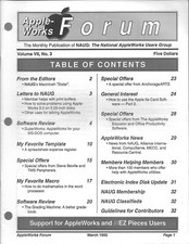 AppleWorks Forum Magazine, March 1992 for Apple II II+ IIe IIc IIgs picture