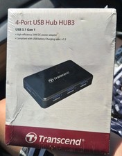 Transcend 4-Port USB 3.0 Hub | New/Sealed | ig With High Efficieny Power Adapter picture