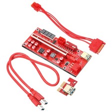 PCIE 1X to 16X Graphics Card Express Extender Riser Adapter Card with Power Cord picture