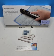 Brookstone iConvert Portable Document  Photo Scanner With New SD Card. picture