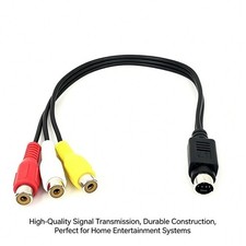 7 Pin S-Video Male to 3 RCA Female AV Adapter Cable Mini DIN PC to TV picture