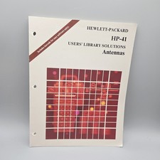 HP-41 User’s Library Solutions ANTENNAS Vintage Manual 00041-90093 picture