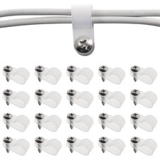 Bonsicoky 50Pcs 3/8 Inch Rope Light PStyle Clips with Screws, Cable Clip Wire... picture