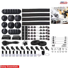 Ultimate Cable Organization Kit with Adhesive Clips & Versatile Tie Rolls, Black picture