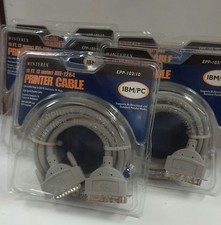 Intrex Parallel Printer Cable 10ft IEEE-1284  Lot of 5 (five) picture