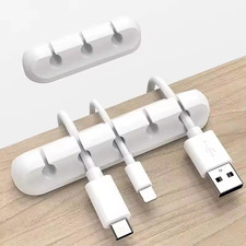 Silicone USB Cable Organizer Clips Desktop Cable Holder Charging Cord Winder picture