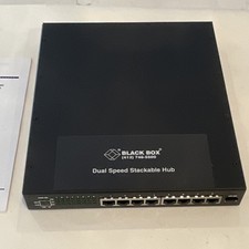 Black Box Dual-Speed Stackable Hub LH8000A-M LH8000A-C Rack Mount 8-Port RJ-45 picture