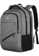 Mecrowd 17in Laptop Backpack Water-Resistant Padded Polyester Gray/Black picture