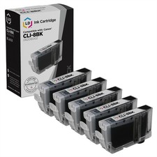 LD 5PK 0620B002 CLI8BK Black Ink Cartridge for Canon PIXMA iP4200 iP5200 iP6600 picture