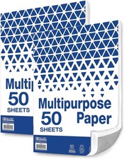 Eco-Friendly 8.5x11 White Multipurpose Paper 100% Recycled, 50 Sheets 2-Pack picture