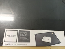 NEW Realspace Desk Pad 19” X 24” Black Antimicrobial Double Sided Portable picture