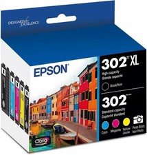 Epson 302 Claria Premium Ink High Capacity Black & Standard Color Cartridge picture