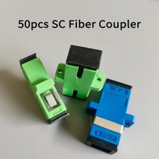50pcs SC-APC/UPC Fiber Optic Adapter Coupler Fiber Optical Simplex Mode SC-SC picture