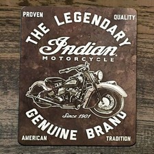 Mouse Pad The Legendary Indian Motorcycle Since 1901 Genuine Brand American picture