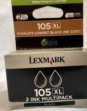 Lexmark 105XL Black Ink 2-Pack OEM Return Program Pro709 Pro805 Pro901 Pro905 picture