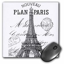 3dRose Nouveau Paris vintage Eiffel tower MousePad picture