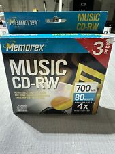 Memorex Music CD-RW/3 Pack-Rewritable Compact Discs-700MB,80 Min.,From 1x-4x MS picture