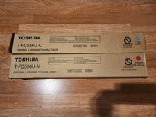 LOT of 2 Toshiba T-FC556U CM OEM Cyan Magenta  Toner Cartridges /SEALED BOXES picture