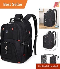 Travel Backpack Waterproof Polyester 50L USB Charging Laptop Bag for Men Women picture