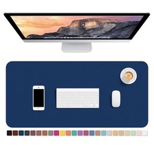 PU Leather Desk Mat XL Extended Mouse Pad Waterproof Writing Pad 30x14 Inch picture