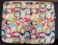 Coach Poppy Ikat Universal Sleeve Zip Around Cover Case 61963 NWT picture