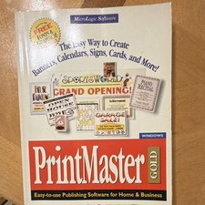 MicroLogic Software PrintMaster Gold for Windows User's Guide Manual, Vintage picture