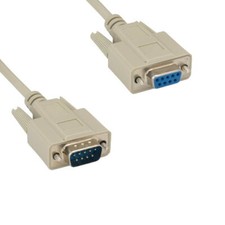 [Lot10] 50Ft DB9 9Pin Male to Female Cable 28AWG Serial RS-232 Shielded Straight picture