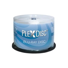 50 PlexDisc 6X 25GB Blank BD-R BDR Blu-Ray Logo Branded Media Disc 633-814 picture