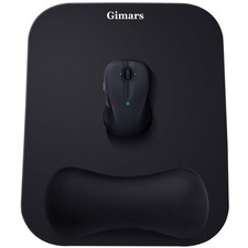 Gimars Large Smooth Superfine Fibre Memory Foam Ergonomic Mouse Medium, black picture