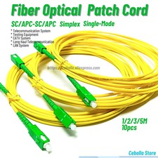 SC/APC to SC/APC Single Mode Fiber Optic Patch Cord 2m G652D LSZH FTTH 10 Pack picture