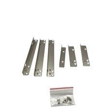 Metal L-Brackets Rack Chassis Mounting Ears Rails Lot Set with Screws Stainless picture
