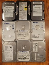 Lot of 9 Tested Vintage IDE & SATA Hard Drives Maxtor Seagate Samsung Quantum picture
