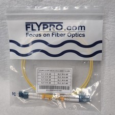 1M LC UPC to LC UPC LSZH OS2 Fiber Optic optical Patch Cable, 2 Pack picture