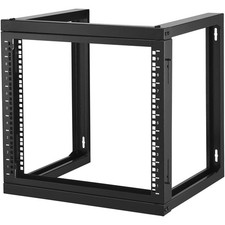 9U Wall Mount Server Network Rack Open Frame 150LBS Capacity with Cage Nuts & Sc picture