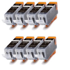8 PK BLACK Ink w/ CHIP for PGI 225 BK Canon Pixma MG5220 MG5320 MG6120 MG6220 picture