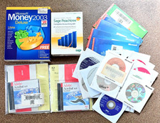 Large Software Lot & DELL CDs Microsoft Money2003 Sage Peachtree 2011 Office XP  picture