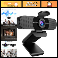1080P HD Webcam with Dual Microphones, Streaming Camera for Video Calls & Gaming picture