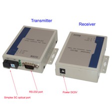 RS-232 Data Fiber Optical Extenders Converters Singlemode S/M fiber optic 20Km picture