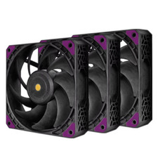 Super Flower Megacool 120mm 3pcs Pack Case Fans Black 3300 RPM SF-PF121-BK_3P picture