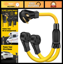 50 Amp Y Splitter Adapter Cord for RV/EV, 4 Prong 250V, Heavy Duty 3FT Extension picture