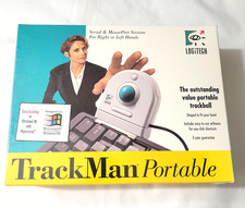 Vtg NEW Logitech TrackMan Portable Trackball Mouse PS/2 Serial Left/Right Handed picture