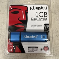 KINGSTON Encrypted USB Flash Drive 4GB DataTraveler Vault Privacy 3.0 picture