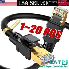 Cat 8 Ethernet RJ45 Cable Super Speed 40Gbps Patch LAN Network Gold Plated LOT picture