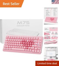 Charming M75 Custom Mechanical Keyboard: Pink Color, Hot-Swappable & Backlit picture